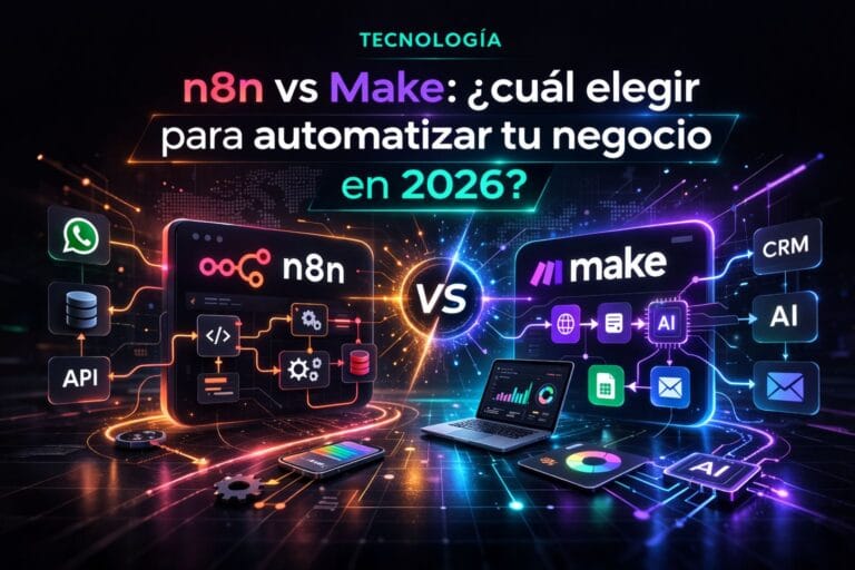 n8n vs Make: ¿cuál elegir para automatizar tu negocio en 2026?